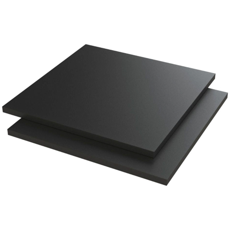 1039-000001 PE plaat geëxtrudeerd zwart 2000x1000x1 mm