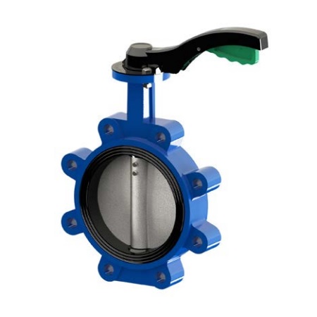 1129-100250 GY vlinderklep met hendel type LUG VITON DN 250