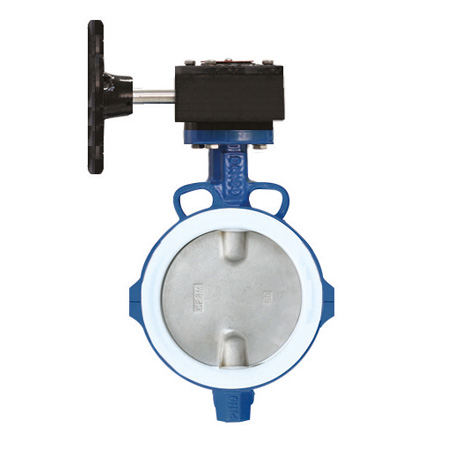 1130-300315 GY vlinderklep PTFE 315 mm met gearbox