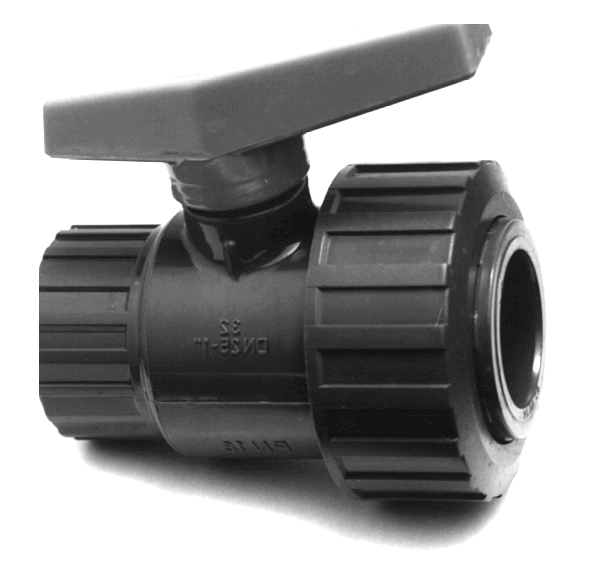 PVC kogelkraan verloop 2x lijm 1x wartel EPDM