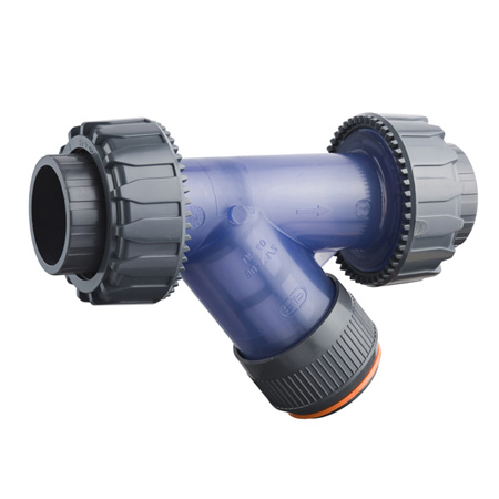 1261-000050 PVC vuilvanger 45° RVUIT EPDM 50 mm 2x wartel PN 10