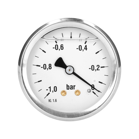 RVS manometer a.a. 63 mm - glycerine