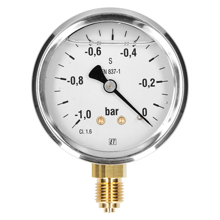 RVS vacuümmeter o.a. 63 mm