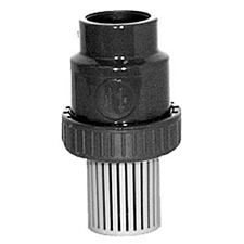 PVC terugslagklep met PP zuigkorf