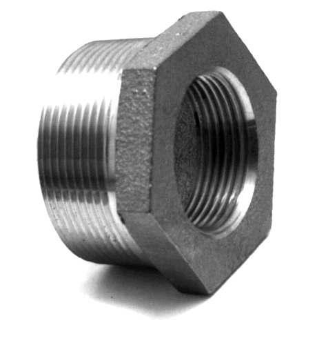 241R-014018 RVS verloopring zeskant 1/4"x1/8" bui. x bin.