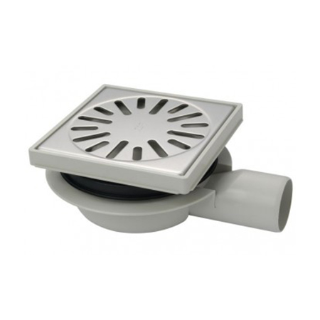 4016-000000 ABS vloerput z.u. 150x150 mm