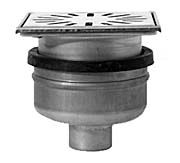 4515-000000 RVS vloerput o.u. 150x150 mm in hoogte verstelbaar RVS