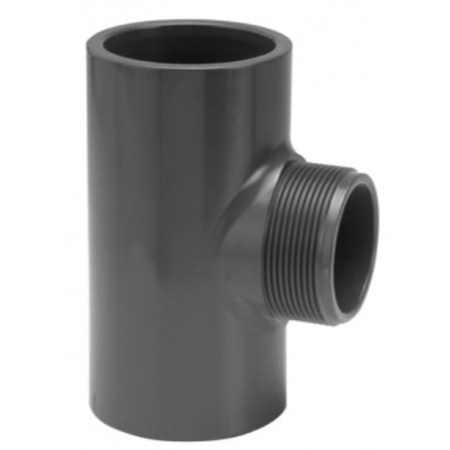 PVC HD T-stuk 90° lijm x bui. x lijm
