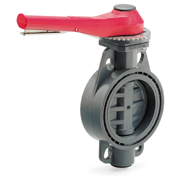 PVC vlinderklep standindicator RVS as - EPDM