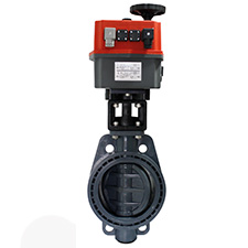PVC vlinderklep elektrisch 240V - 24 V AC/DC EPDM