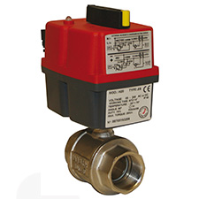 Messing verchroomd kogelkraan 2-weg elektrisch 24-240V AC/DC