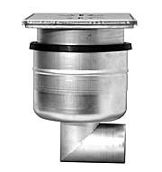 6421-000000 RVS vloerput z.u. 200x200 mm in hoogte verstelbaar