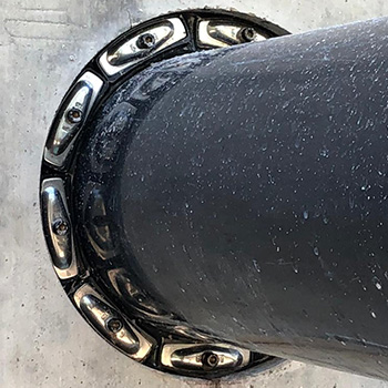 Afsluitschakels voor PVC/PE buis RVS