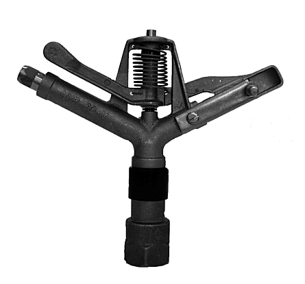 8033-000100 Messing sproeier rond 1" bin. met straalbreker
