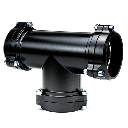 Aluminium perslucht T-stuk 90° 110 mm