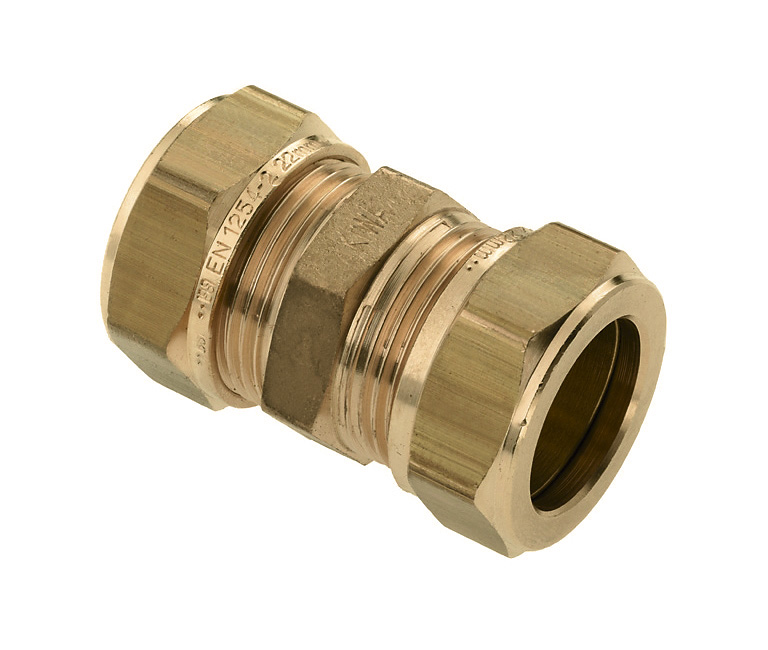 8253-000042 Messing rechte koppeling 42 mm knel