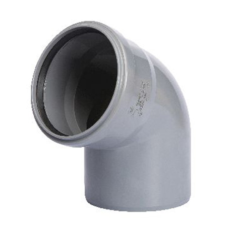 PVC afvoer bocht 15° manchetmof SN 8