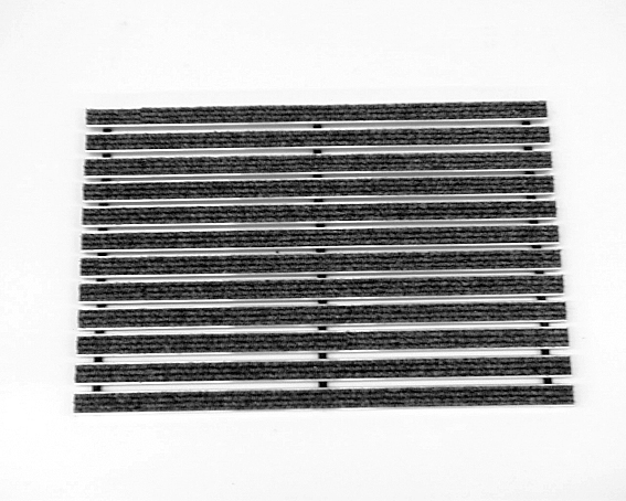 9176-190433 Voetenschrapermat - ruwharige rip stroken 75x50x2 cm