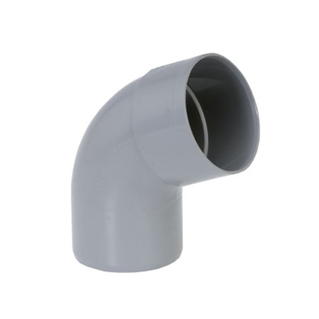 PVC afvoer bocht 67° lijm x spie