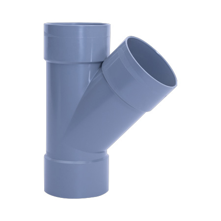 PVC afvoer T-stuk 45° lijm