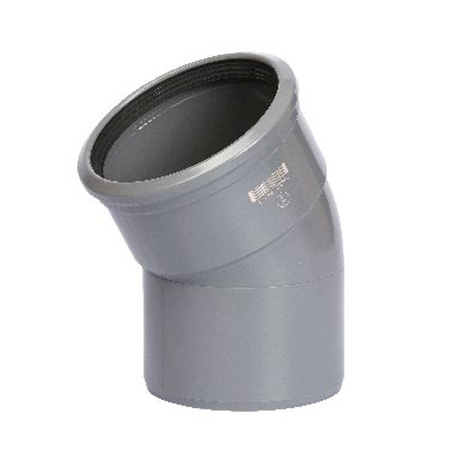PVC afvoer bocht 15° manchet x spie SN 4