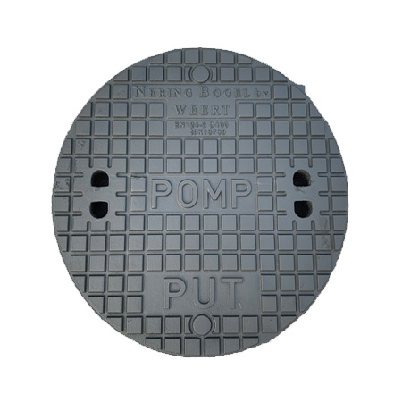 9352-000243 GY putdeksel ø520 mm met opdrukking pomp put
