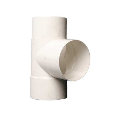 9368-080290 PVC afvoer HWA T-stuk 80 mm lijm x verjongd spie wit 90°