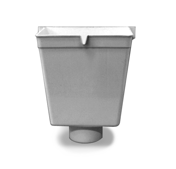 9375-080102 PVC afvoer HWA vergaarbak 80 mm wit