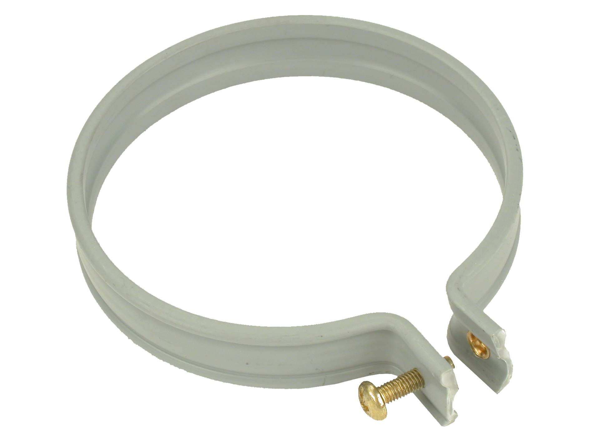 9383-100080 PVC afvoer HWA beugel 80 mm zonder pen voor PVC buis bruin